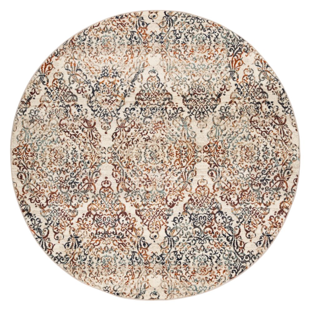 KAS HER9371 Heritage 7 Ft. 7 In. Round Rug in Ivory